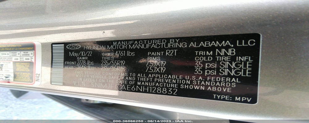 5NMJFCAE6NH128832 2022 HYUNDAI TUCSON photo no. 9