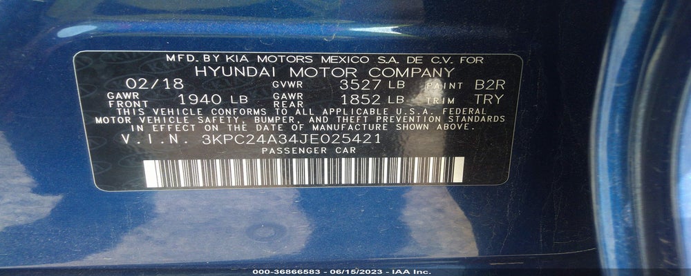 3KPC24A34JE025421 2018 HYUNDAI ACCENT photo no. 9