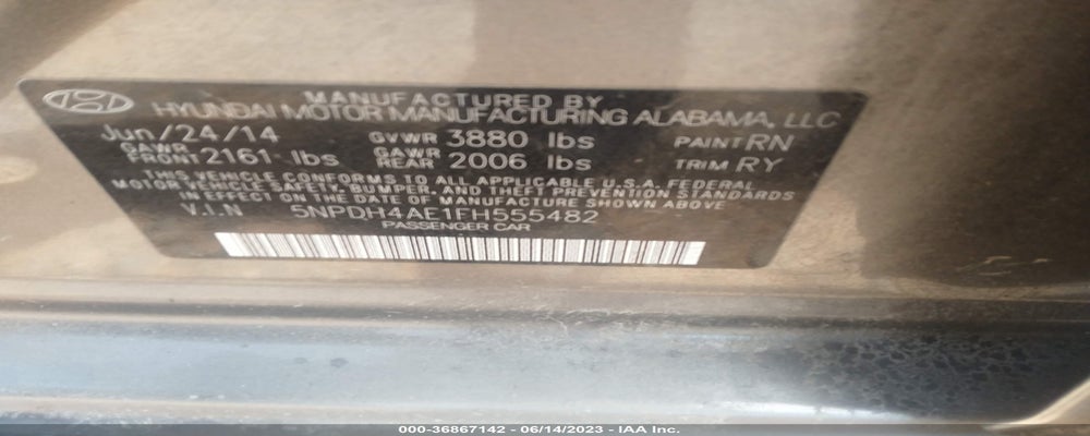 5NPDH4AE1FH555482 2015 HYUNDAI ELANTRA photo no. 9
