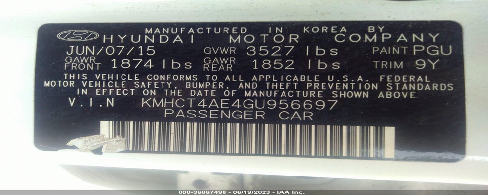 KMHCT4AE4GU956697 2016 HYUNDAI ACCENT photo no. 9