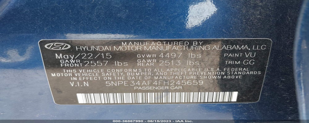 5NPE34AF4FH245659 2015 HYUNDAI SONATA photo no. 9