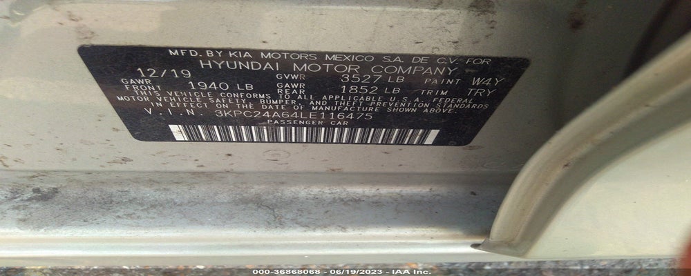 3KPC24A64LE116475 2020 HYUNDAI ACCENT photo no. 9