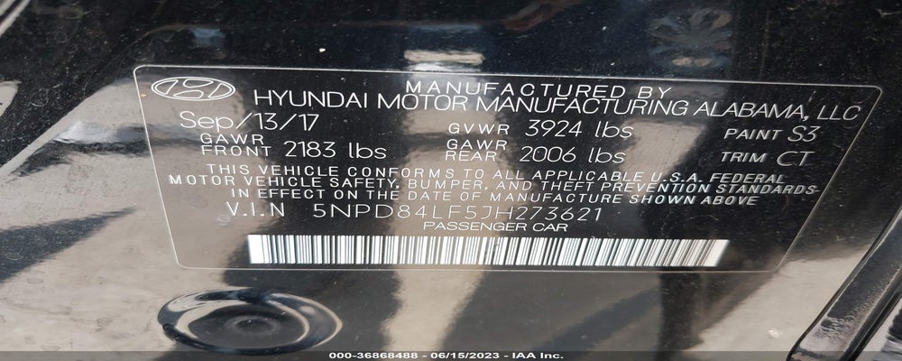 5NPD84LF5JH273621 2018 HYUNDAI ELANTRA photo no. 9