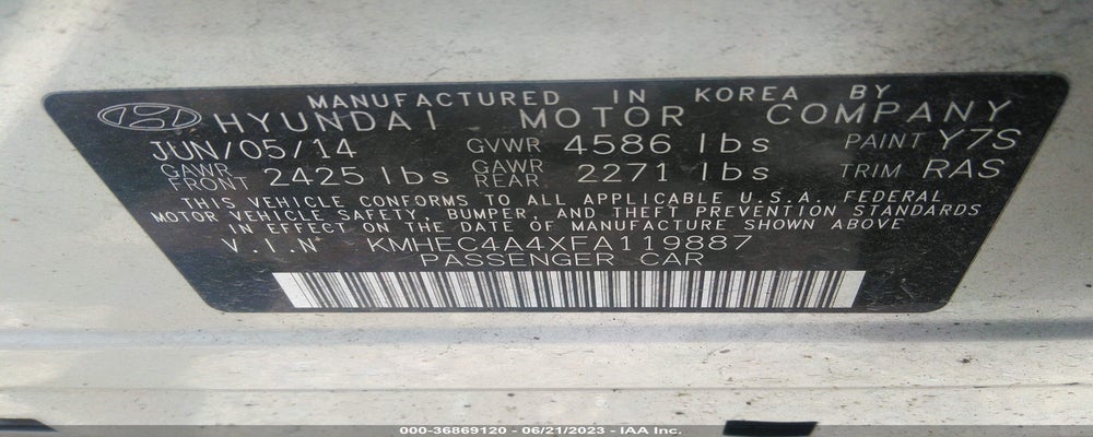 KMHEC4A4XFA119887 2015 HYUNDAI SONATA HYBRID photo no. 9
