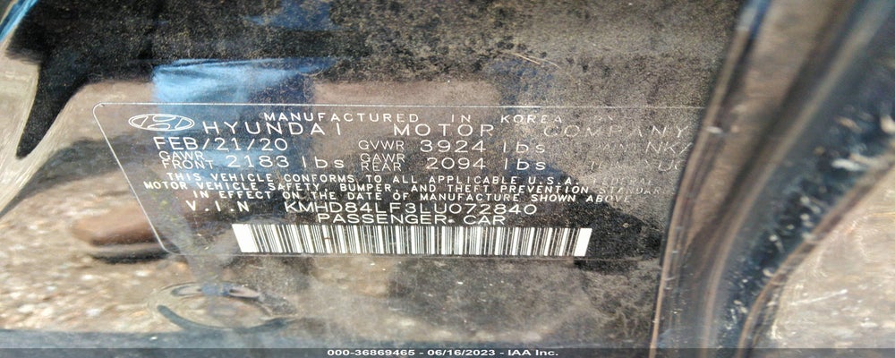 KMHD84LF3LU072840 2020 HYUNDAI ELANTRA photo no. 9