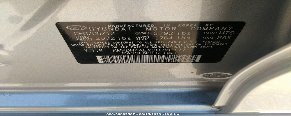 KMHDH4AEXDU726177 2013 HYUNDAI ELANTRA photo no. 9