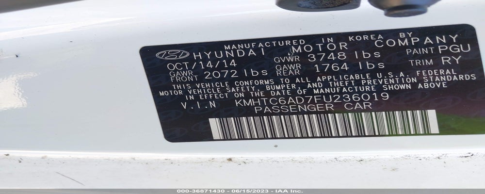 KMHTC6AD7FU236019 2015 HYUNDAI VELOSTER photo no. 9