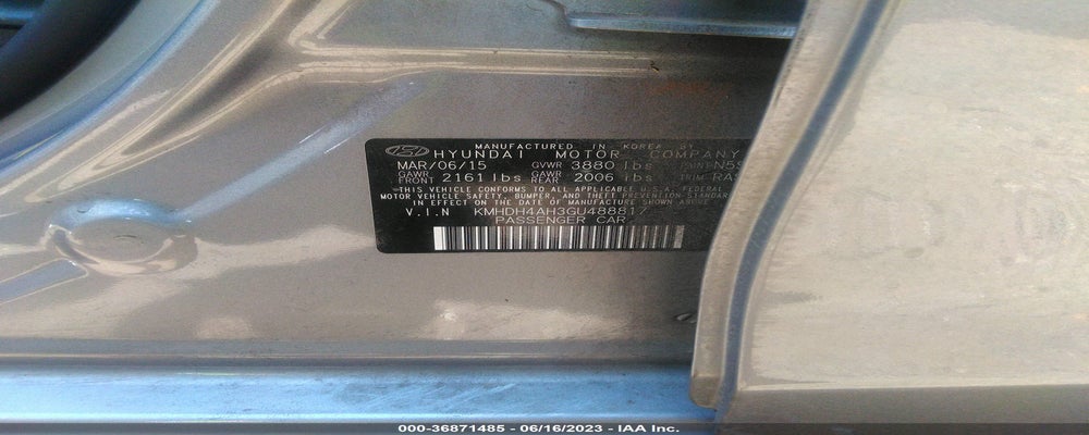 KMHDH4AH3GU488817 2016 HYUNDAI ELANTRA photo no. 9