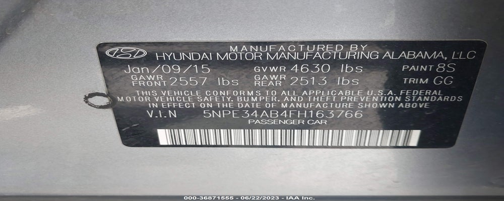 5NPE34AB4FH163766 2015 HYUNDAI SONATA photo no. 9