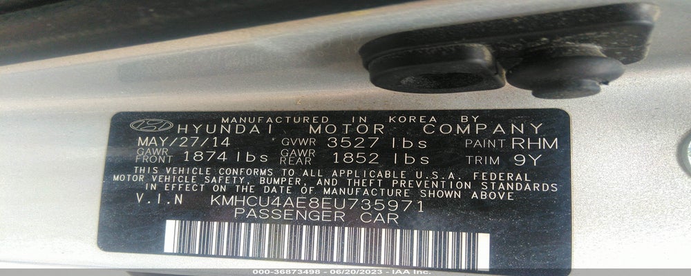 KMHCU4AE8EU735971 2014 HYUNDAI ACCENT photo no. 9