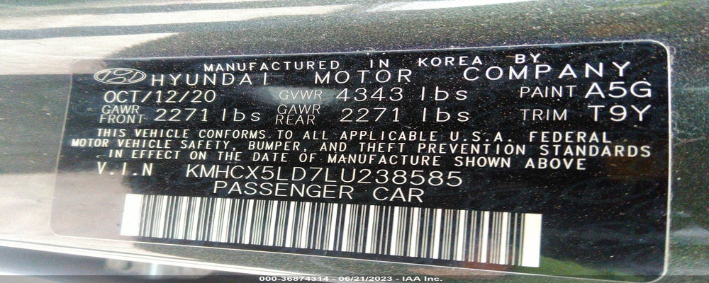 KMHCX5LD7LU238585 2020 HYUNDAI IONIQ PLUG-IN HYBRID photo no. 9