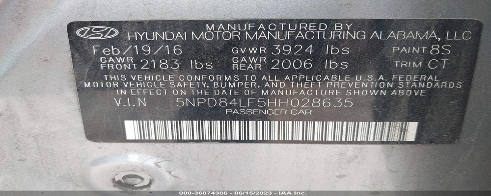 5NPD84LF5HH028635 2017 HYUNDAI ELANTRA photo no. 9