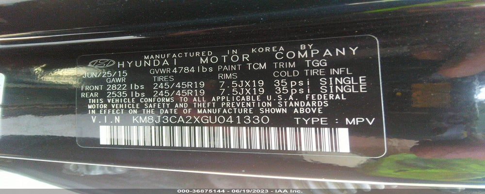 KM8J3CA2XGU041330 2016 HYUNDAI TUCSON photo no. 9
