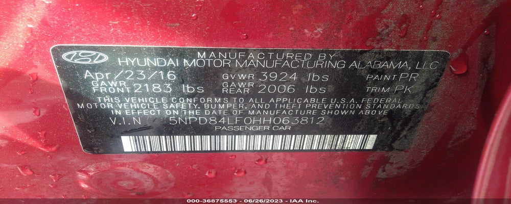 5NPD84LF0HH063812 2017 HYUNDAI ELANTRA photo no. 9