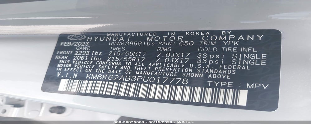KM8K62AB3PU017778 2023 HYUNDAI KONA photo no. 9