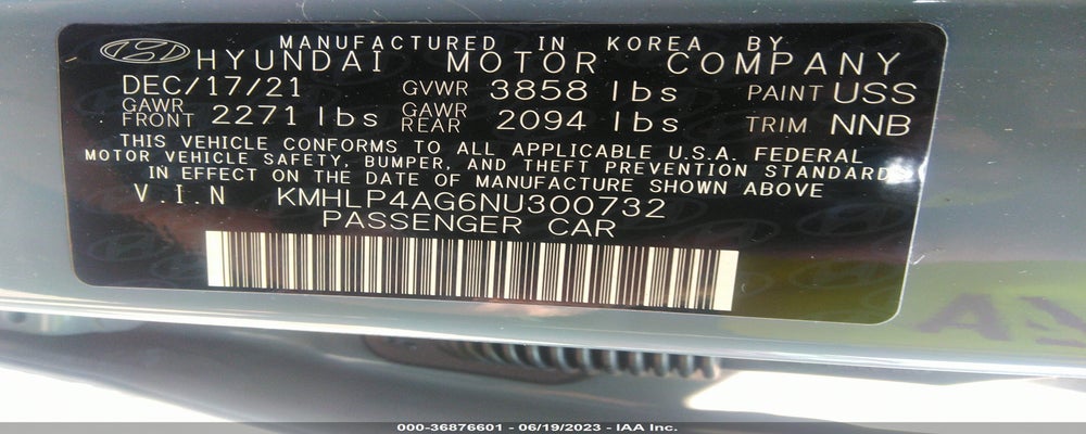 KMHLP4AG6NU300732 2022 HYUNDAI ELANTRA photo no. 9