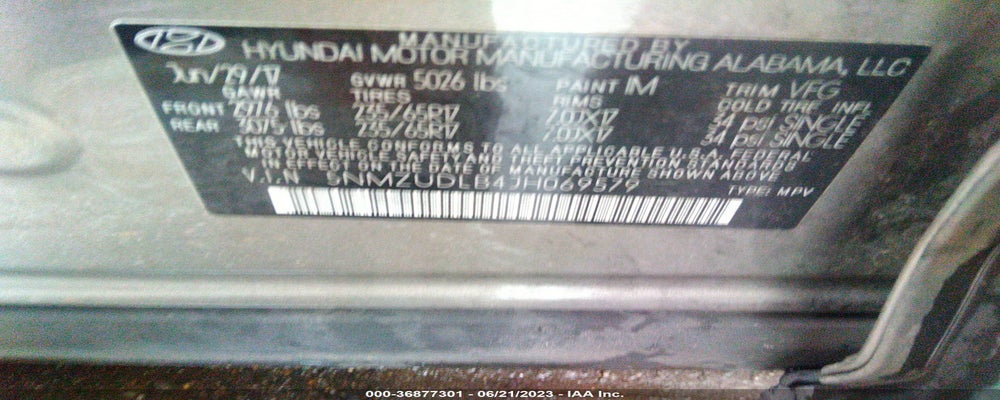 5NMZUDLB4JH069579 2018 HYUNDAI SANTA FE SPORT photo no. 9