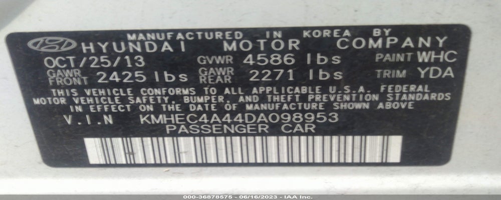 KMHEC4A44DA098953 2013 HYUNDAI SONATA HYBRID photo no. 9