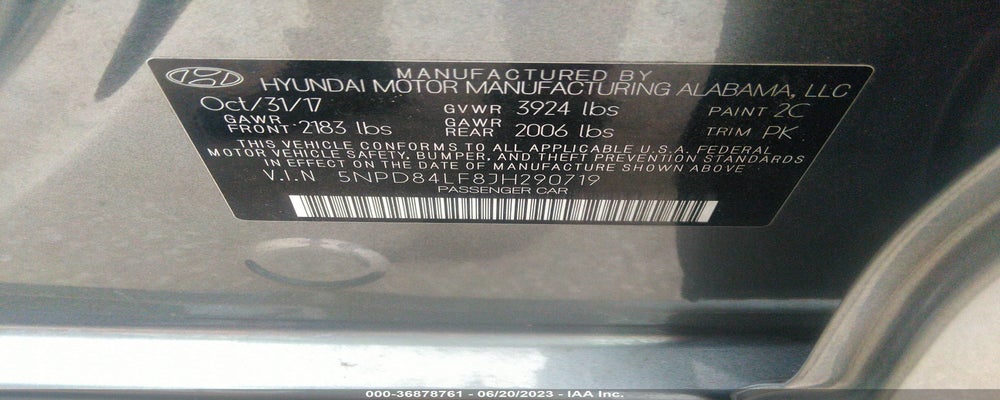 5NPD84LF8JH290719 2018 HYUNDAI ELANTRA photo no. 9