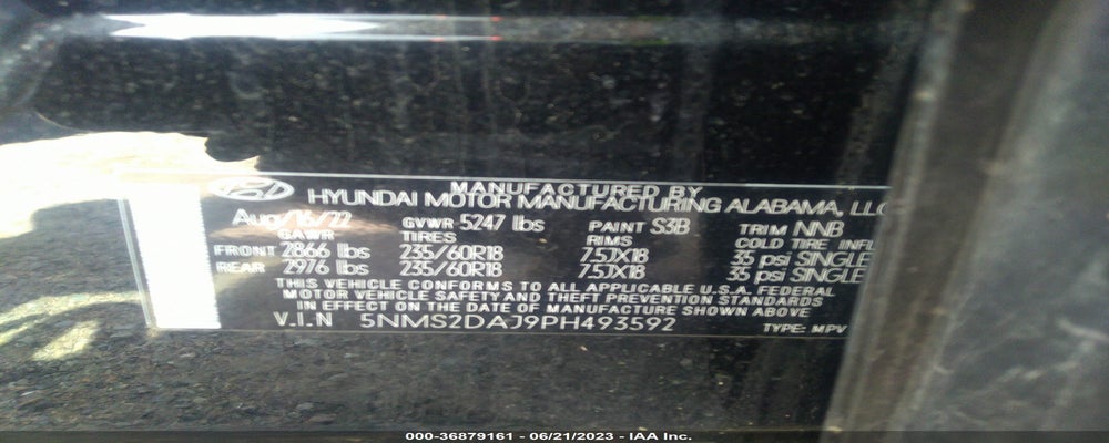 5NMS2DAJ9PH493592 2023 HYUNDAI SANTA FE photo no. 9