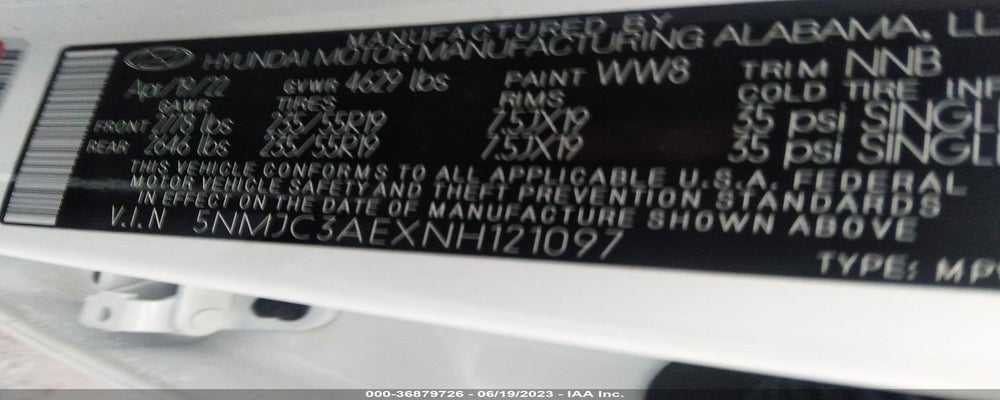 5NMJC3AEXNH121097 2022 HYUNDAI TUCSON photo no. 9