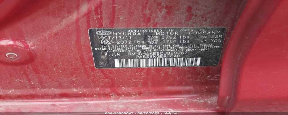 KMHDH4AE9CU329767 2012 HYUNDAI ELANTRA photo no. 9