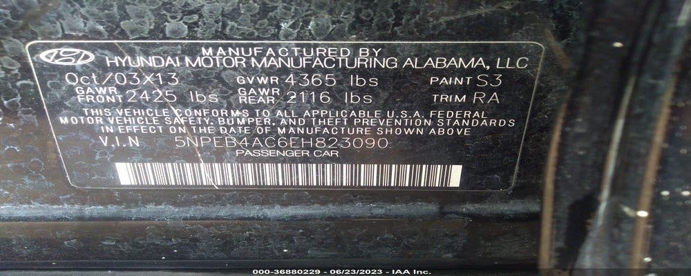 5NPEB4AC6EH823090 2014 HYUNDAI SONATA photo no. 9