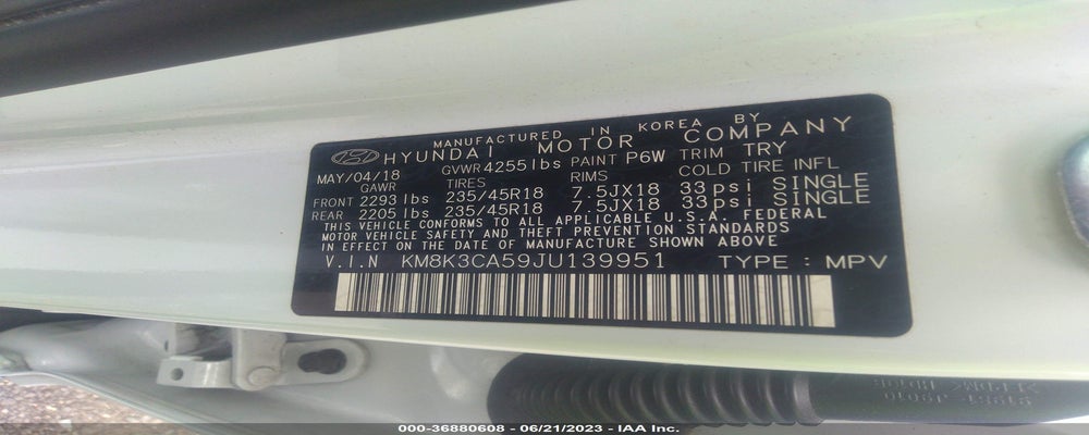 KM8K3CA59JU139951 2018 HYUNDAI KONA photo no. 9