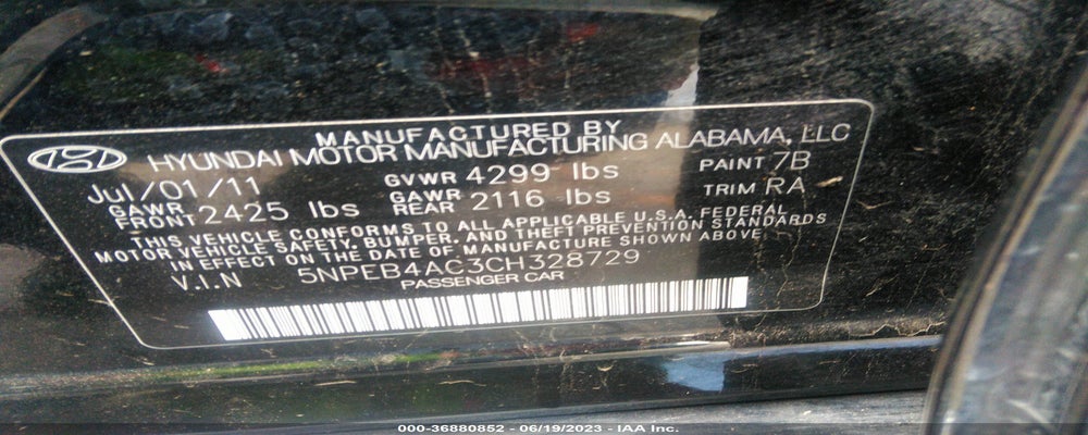 5NPEB4AC3CH328729 2012 HYUNDAI SONATA photo no. 9