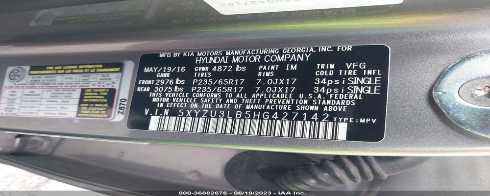 5XYZU3LB5HG427142 2017 HYUNDAI SANTA FE SPORT photo no. 9