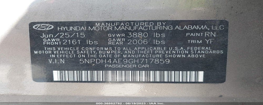 5NPDH4AE9GH717859 2016 HYUNDAI ELANTRA photo no. 9