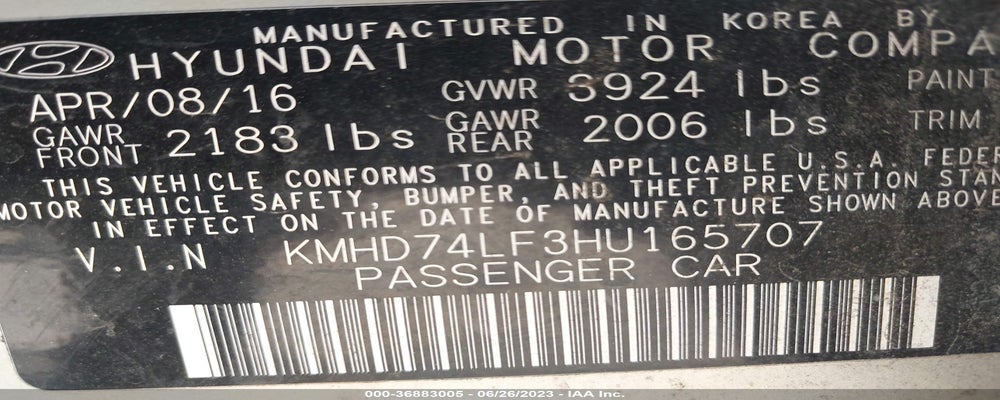 KMHD74LF3HU165707 2017 HYUNDAI ELANTRA photo no. 9