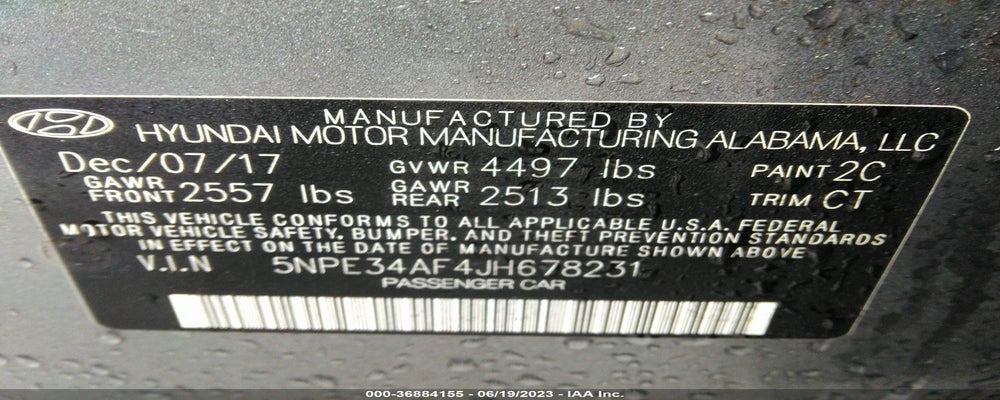 5NPE34AF4JH678231 2018 HYUNDAI SONATA photo no. 9