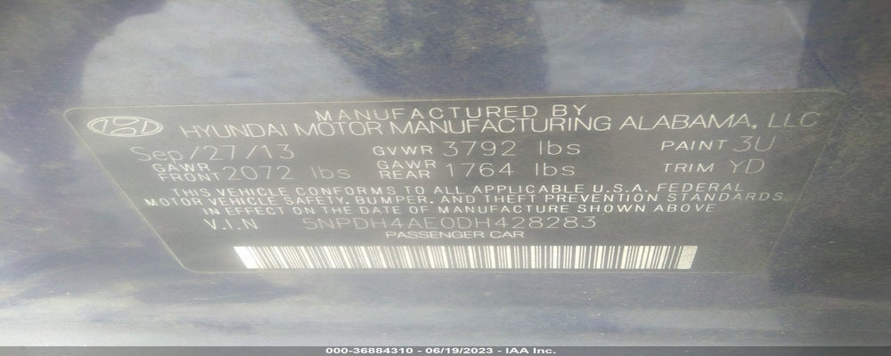 5NPDH4AE0DH428283 2013 HYUNDAI ELANTRA photo no. 9