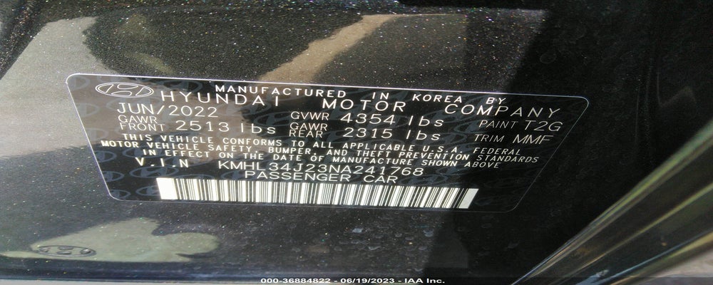 KMHL34J23NA241768 2022 HYUNDAI SONATA photo no. 9