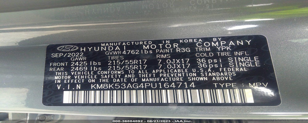 KM8K53AG4PU164714 2023 HYUNDAI KONA ELECTRIC photo no. 9