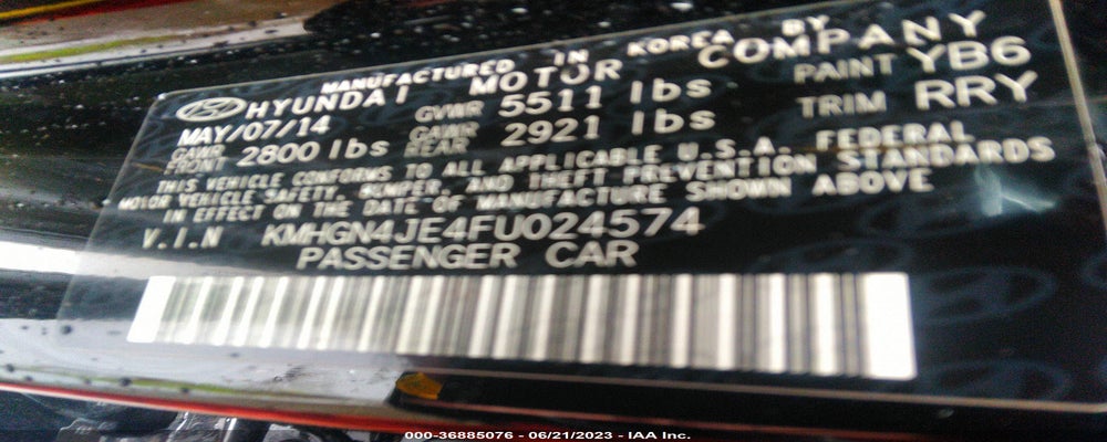KMHGN4JE4FU024574 2015 HYUNDAI GENESIS photo no. 9