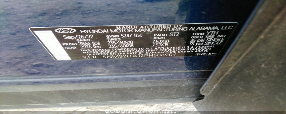5NMS2DAJ2PH508904 2023 HYUNDAI SANTA FE photo no. 9