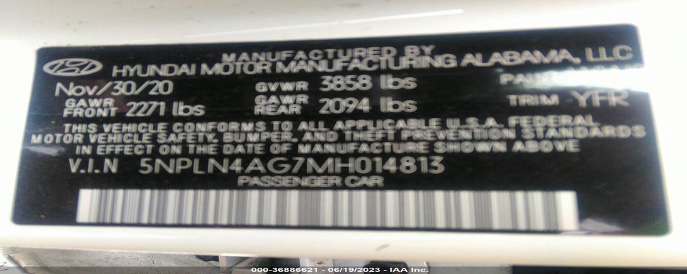 5NPLN4AG7MH014813 2021 HYUNDAI ELANTRA photo no. 9