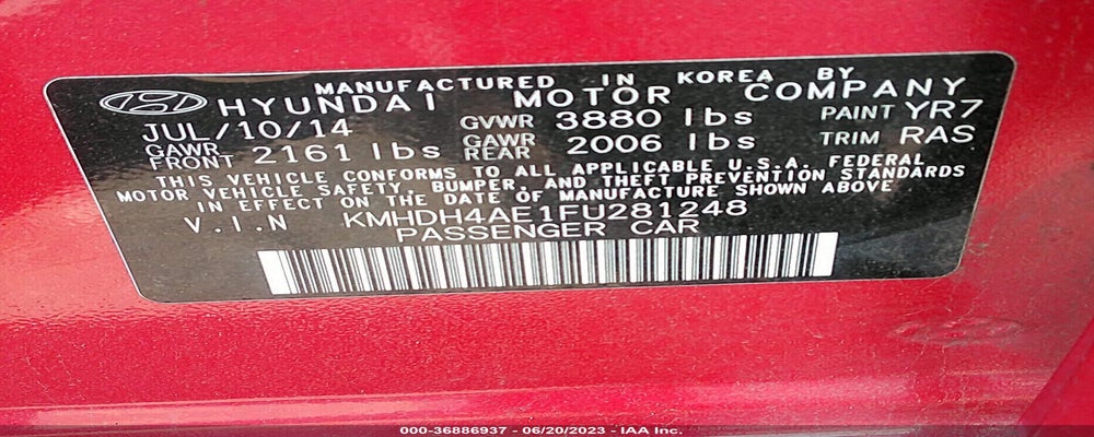 KMHDH4AE1FU281248 2015 HYUNDAI ELANTRA photo no. 9