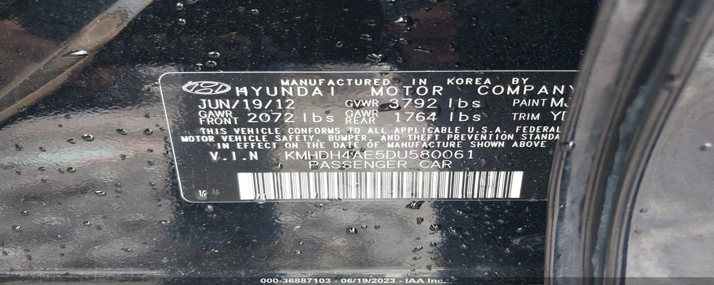 KMHDH4AE5DU580061 2013 HYUNDAI ELANTRA photo no. 9