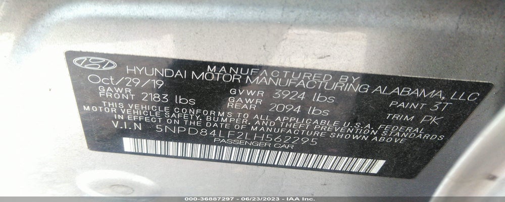 5NPD84LF2LH562295 2020 HYUNDAI ELANTRA photo no. 9