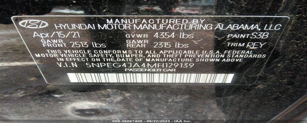 5NPEG4JA4MH129139 2021 HYUNDAI SONATA photo no. 9