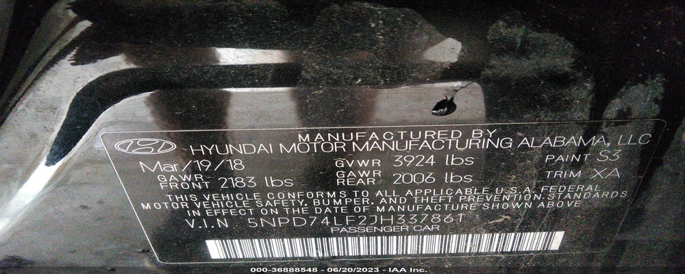 5NPD74LF2JH337861 2018 HYUNDAI ELANTRA photo no. 9