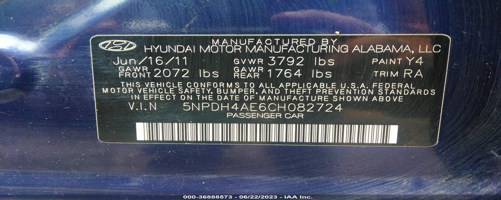 5NPDH4AE6CH082724 2012 HYUNDAI ELANTRA photo no. 9