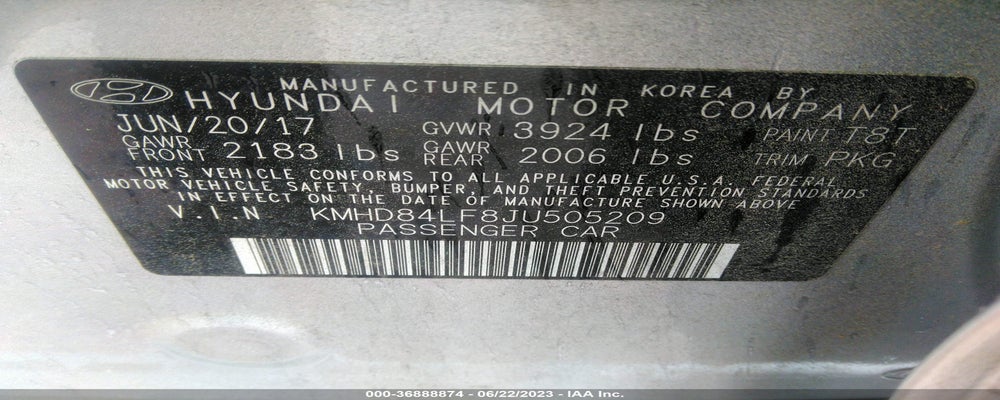 KMHD84LF8JU505209 2018 HYUNDAI ELANTRA photo no. 9