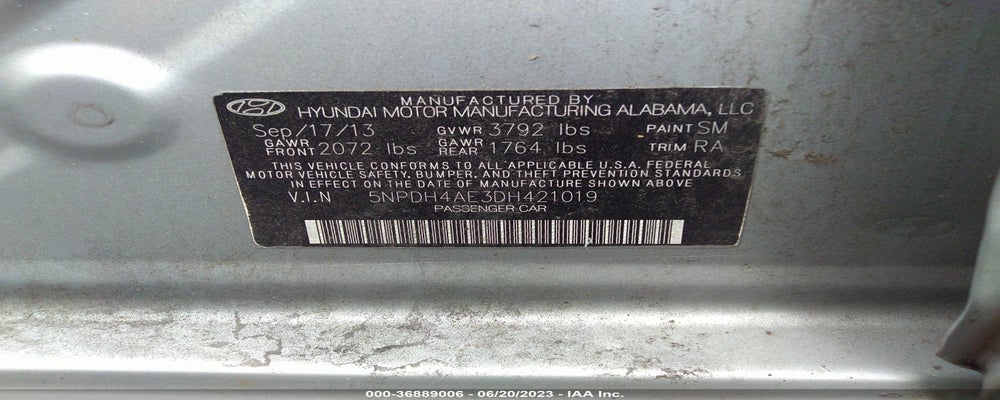 5NPDH4AE3DH421019 2013 HYUNDAI ELANTRA photo no. 9