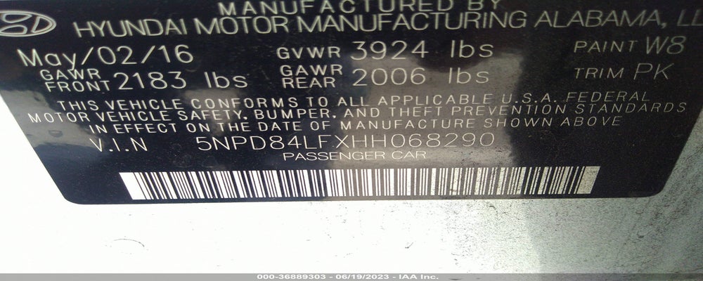 5NPD84LFXHH068290 2017 HYUNDAI ELANTRA photo no. 9