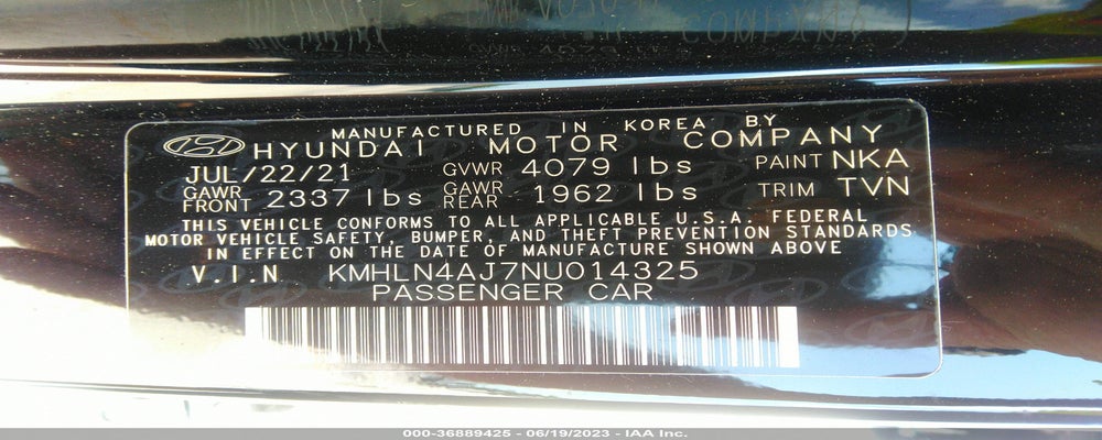 KMHLN4AJ7NU014325 2022 HYUNDAI ELANTRA HYBRID photo no. 9