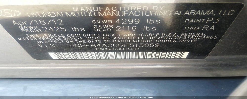 5NPEB4AC0DH513869 2013 HYUNDAI SONATA photo no. 9